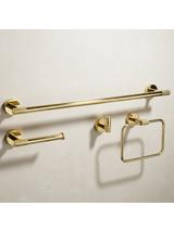 Bathroom Accessories Set GRID Gold 4 Pieces