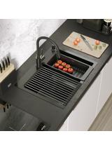 Zlewozmywak stalowy LUKE 110 WORKSTATION Czarny