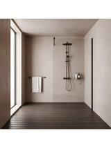 Shower screen Rea Flexi Transparent / Black 100