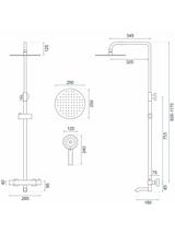 Kit de douche avec Thermostat Lungo White Mat