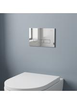 Cadru WC încastrat Rea cu buton HD Chrome