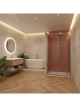 Porte de douche Rea Primo Slide 130 Chrome