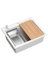 Zlewozmywak granitowy KURT 110 WORKSTATION Biały