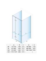 Shower enclosure Rea Atlas 80x80 Chrome