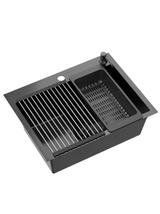 Zlewozmywak stalowy LUKE 110 WORKSTATION Czarny