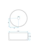 Πάγκος νιπτήρας Rea Selina 35.5 x 35.5 x 11 cm