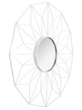 Lustro geometryczne 12-kątne białe 58 cm MC60375