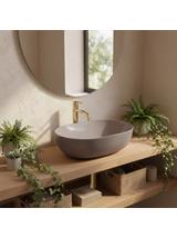 Lavabo sobre encimera Rea Lisa Beige Shiny