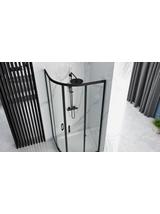 Kabina Prysznicowa REA Look Czarna Black 80x80