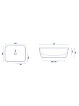 Rea Freja Ziloņkaula krāsas galda izlietne