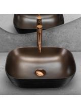 Umywalka nablatowa Rea Belinda COPPER BRUSH / Black