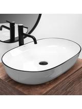 Umywalka nablatowa Rea CLEO 61 Black edge