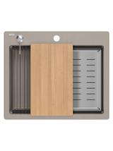 Zlewozmywak granitowy KURT 110 WORKSTATION BEŻ