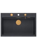 Zlewozmywak granitowy MARC 110 WORKSTATION Czarny Metalik