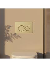 Cadru WC încastrat Rea cu buton I Brush Gold