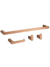 Kylpyhuonetarvikesetti Mati Brush Copper 4 osaa