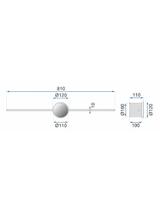 KINKIET ŁAZIENKOWY LED ROUND BLACK 80CM APP850-1W