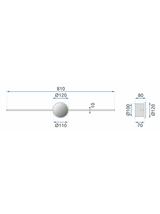 Светильник настенный Chrom 80cm APP847-1W