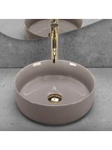 Umywalka nablatowa Rea Sami Beige Shiny