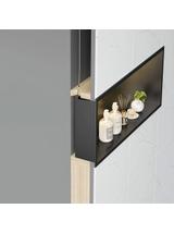 VSTAVANÁ KÚPEĽŇOVÁ POLICA LED 30x60 black