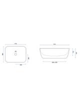 Countertop Basin Rea Freja Travertine Matt