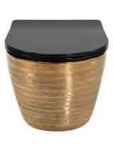 WC csésze Rea Carlo Mini Tornado Black Brush Gold