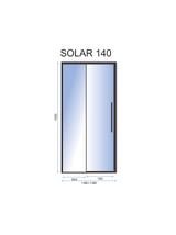 Drzwi prysznicowe SOLAR BLACK MAT 140
