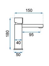 Robinet de lavabo REA ICON Black Low