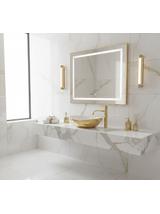 Умывальник на столешницу Basaro Sofia Gold/White