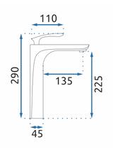 Βρύση νιπτήρα REA ORBIT Chrome High