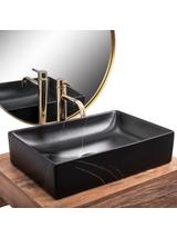 Umywalka nablatowa REA Inga Black Marble Mat