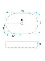 Countertop washbasin Rea Vanda Bubble Gum Matt