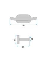 Wieszak łazienkowy Til 105 Czarny