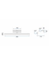 LAMPA KINKIET ŁAZIENKOWY LED NAD LUSTRO 7W 55CM APP365-1W CHROM