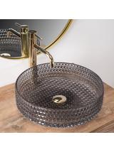 Umywalka nablatowa Rea Cristal Grey 39