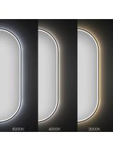 LUSTRO ŚCIENNE LED OVL 50x100cm Czarne