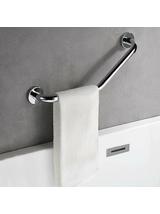 Barra de apoyo angular para baño Chrome