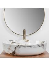 Umywalka nablatowa REA Queen Carrara Shiny