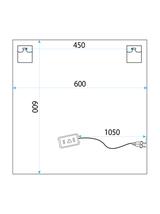 LUSTRO ŚCIENNE LED 60x60 YH-BL-12