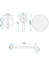 Shower system Rea Ontario Brush Copper + BOX