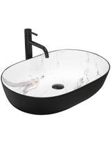 Umywalka nablatowa Rea CLEO 61 BLACK AIAX MATT