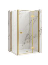 Sprchovací kút Rea Atlas 100x80 Brush Gold