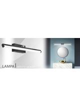 LAMPA KINKIET ŁAZIENKOWY LED NAD LUSTRO 12W 50CM APP373-1W CZARNA