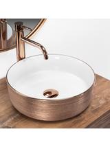 Νιπτήρας πάγκου Rea Sami Brush Rose Gold 36x 36 x 11.5 cm