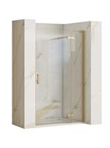 Porte de douche Rea Hugo 80 Gold Brush + profilé
