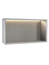 UGRADBENA KUPAONSKA POLICA LED 30x60 steel brush