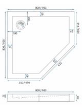 Kabina Prysznicowa Rea DIAMOND 90x90 Złota Szczotkowana