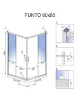 Kabina prysznicowa Rea Punto 80x80 Czarna