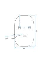 Miroir LED 80x60cm P10408