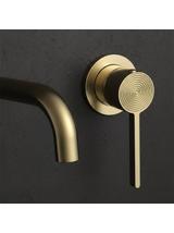 Bateria Umywalkowa Podtynkowa Rea Foster Złota Szczotkowana